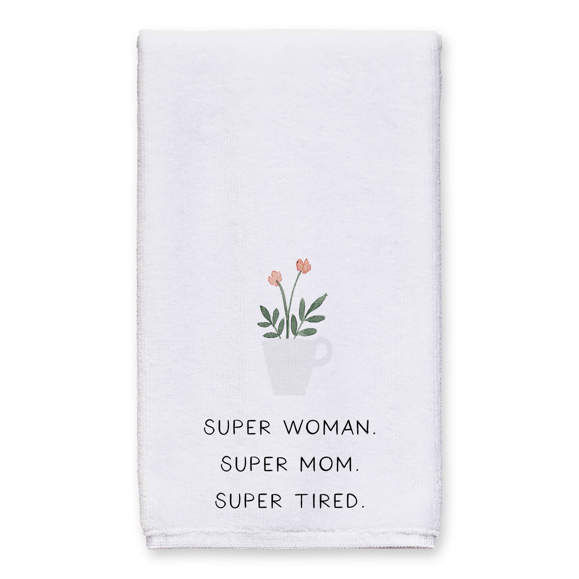 Super Woman, Super Mom, Super Tired Tea Towel Set